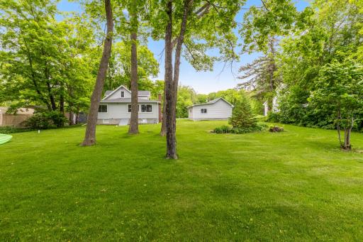 Looking back from the shoreline â your lakefront getaway with easy access, flat approach, and everything you need for weekend or year-round living.