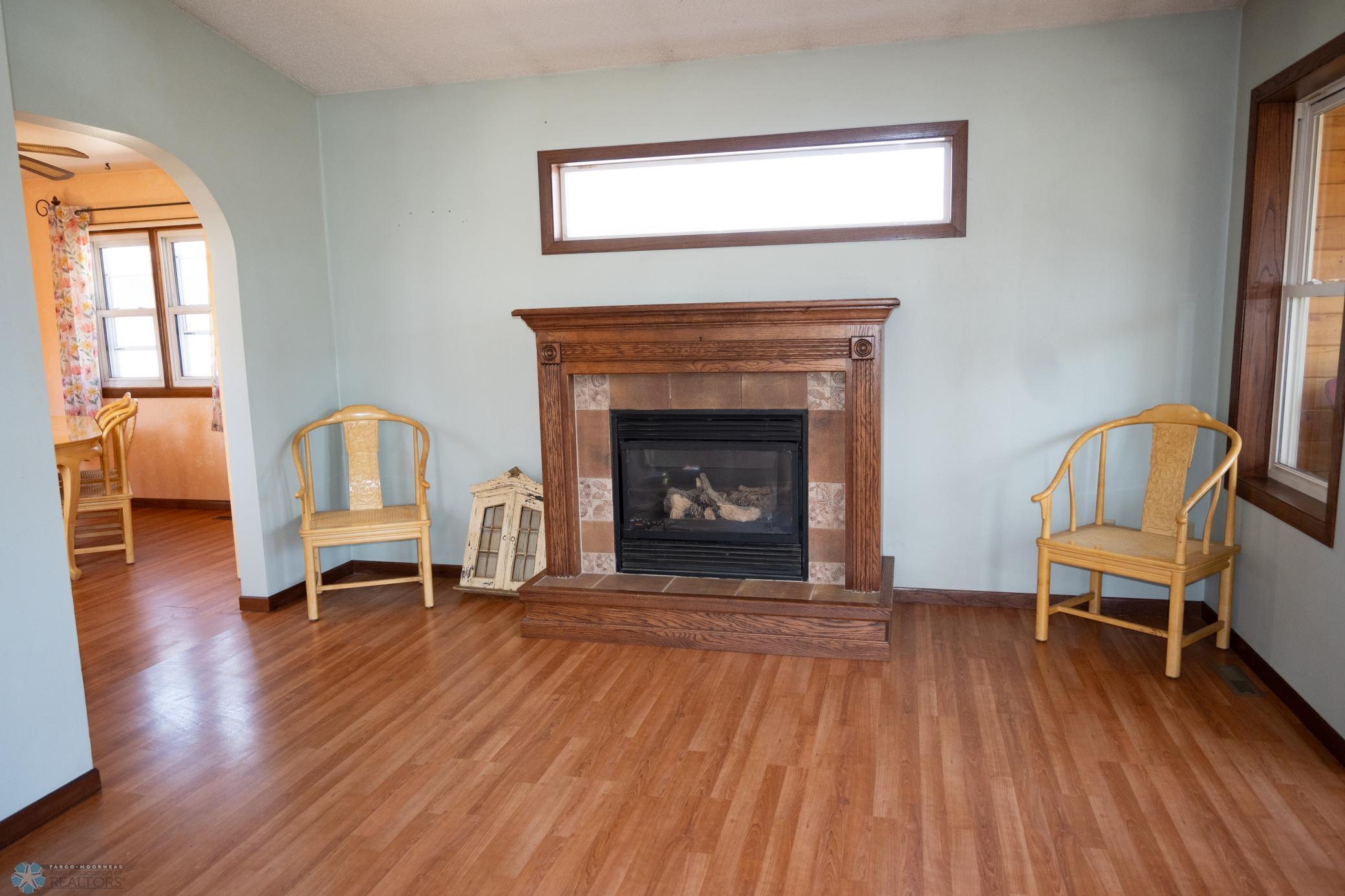 main floor family room with gas fireplace