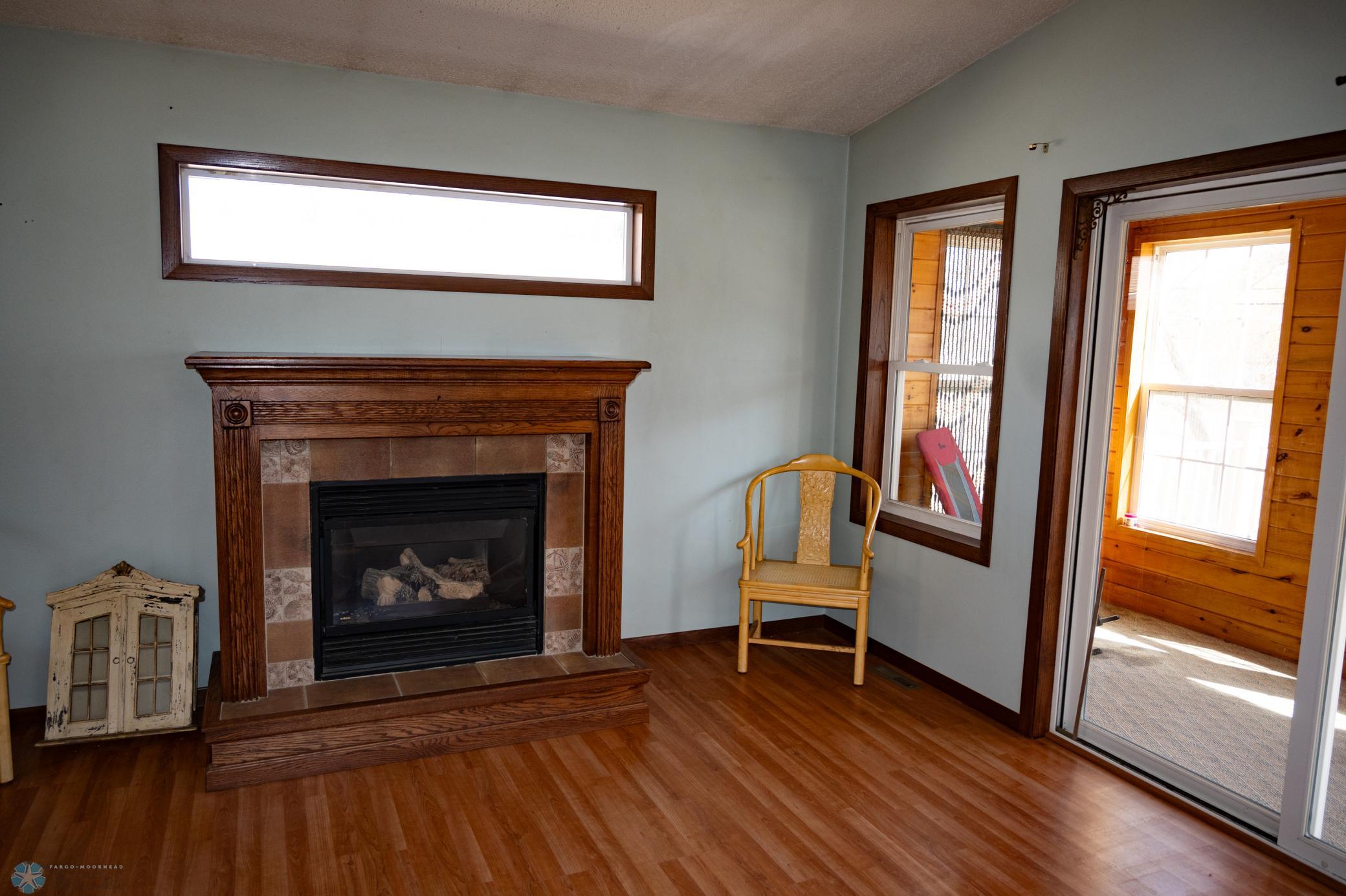 main floor family room gas to 3 season porch
