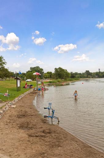 Sandy swimming beach for fun all summer long.