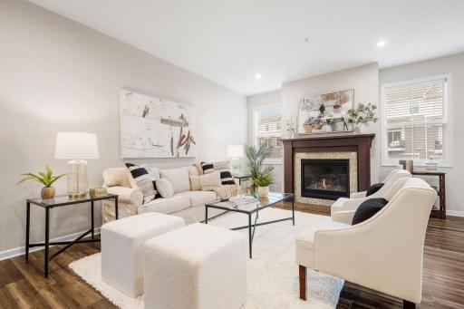 The main level boasts LED lighting and a 9 foot ceiling