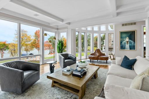 Floor to ceiling windows, North facing to capture both sunsets and sunrises.