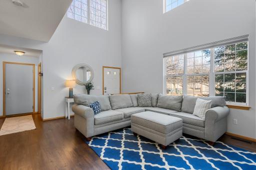 living room off of the front entrance with gorgeous LVP flooring