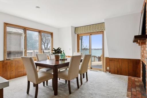 Dining area with deck access for outdoor dining