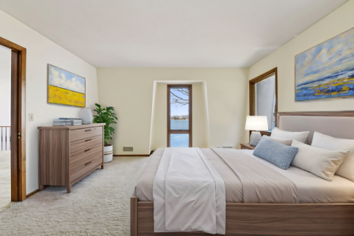 Virtually Staged upper bedroom east side-
