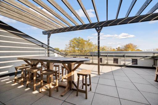 Plenty of private space for gathering and enjoying the east-facing views
