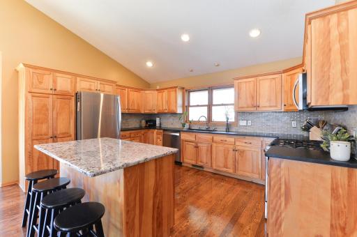Another view of the ample storage and counters