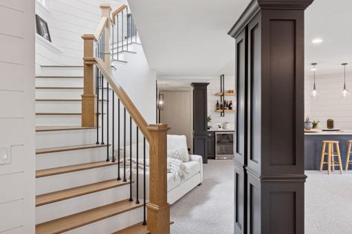 Open inviting staircase to the lower level