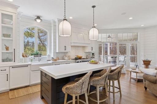 Sunlit kitchen with seamless outdoor flow