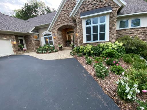 Gorgeous landscaping surrounding the home