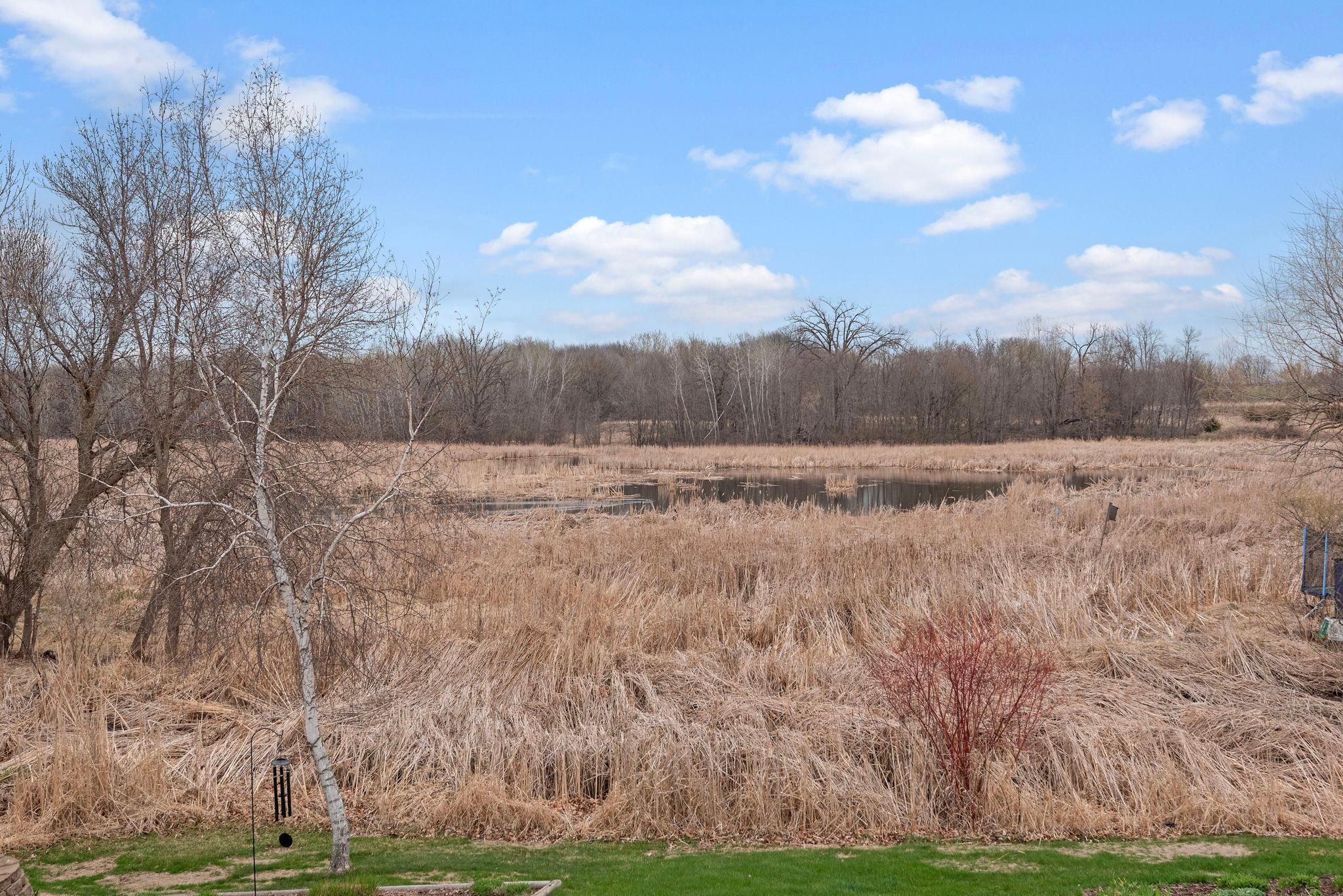 Beautiful private views of ponds, wetlands and lots of wildlife and nature views!