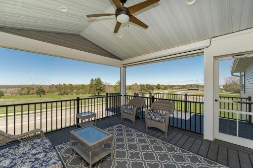 Covered, screened-in deck with composite decking