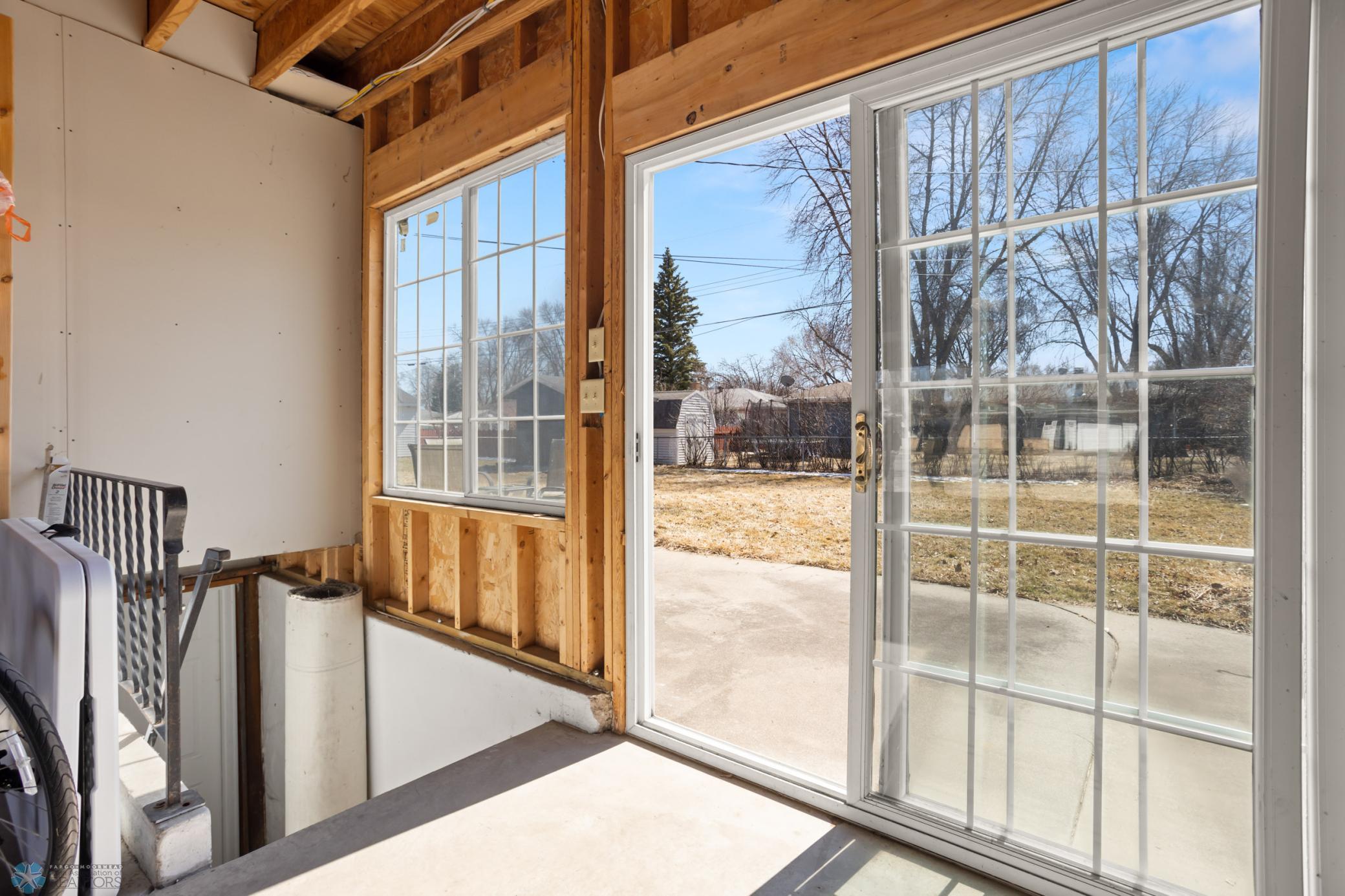 Patio door/stairway to basement