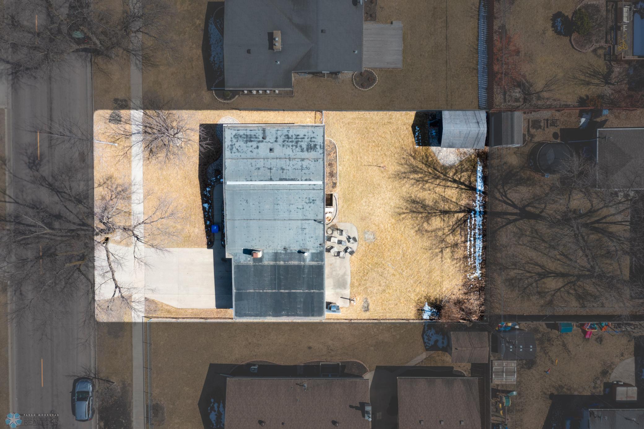 Lot lines aerial view
