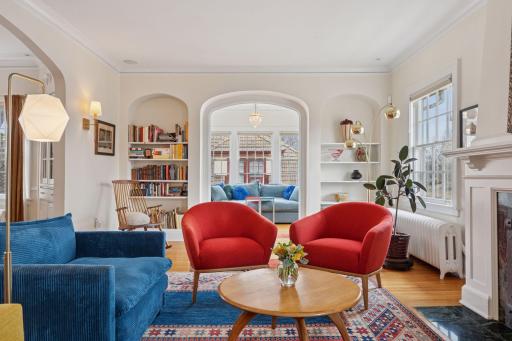 Part of an intimate seating area in living room