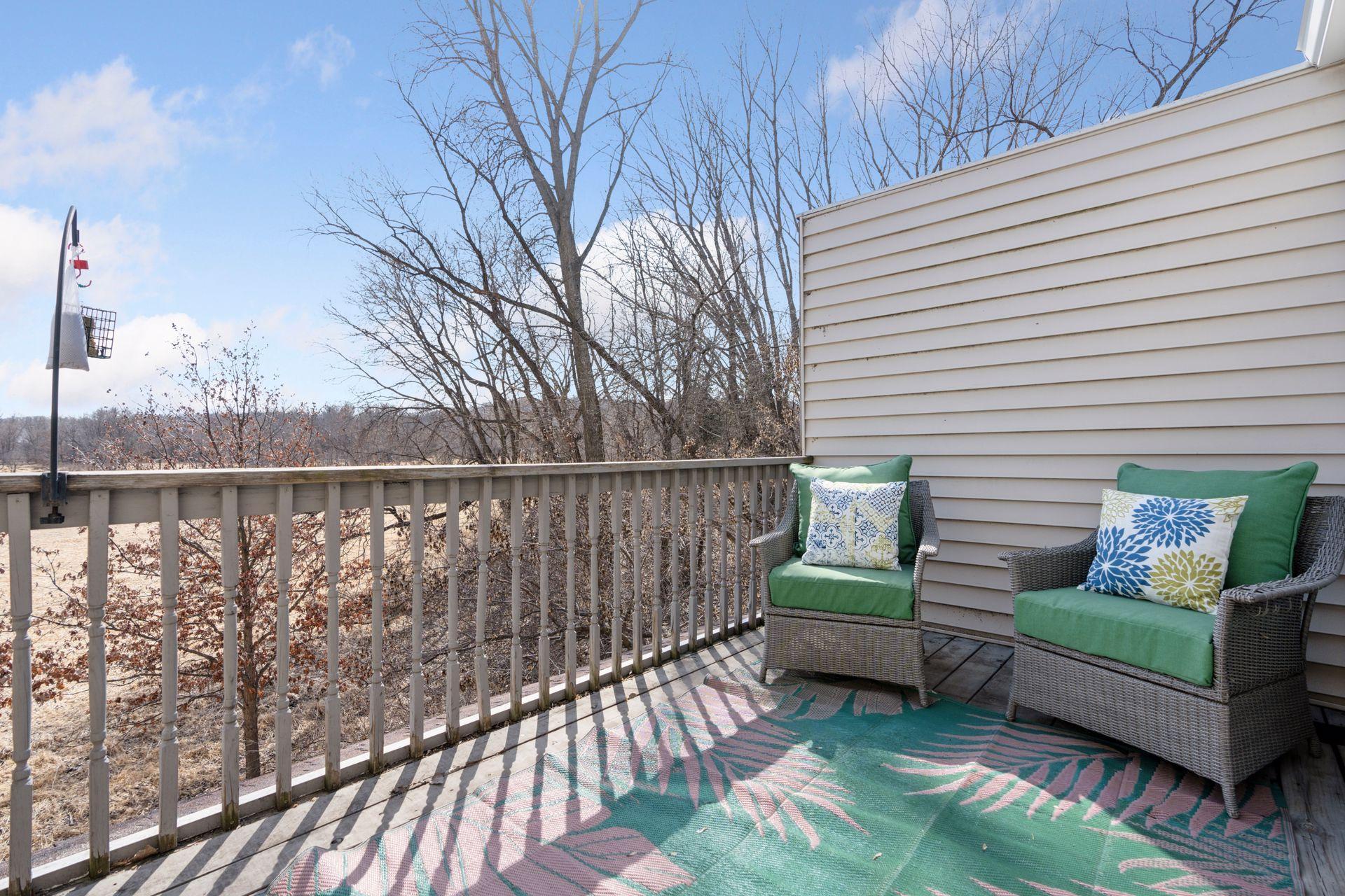 Access from the bedroom to the treetop deck for stargazing, sunsets, and private outdoor enjoyment.