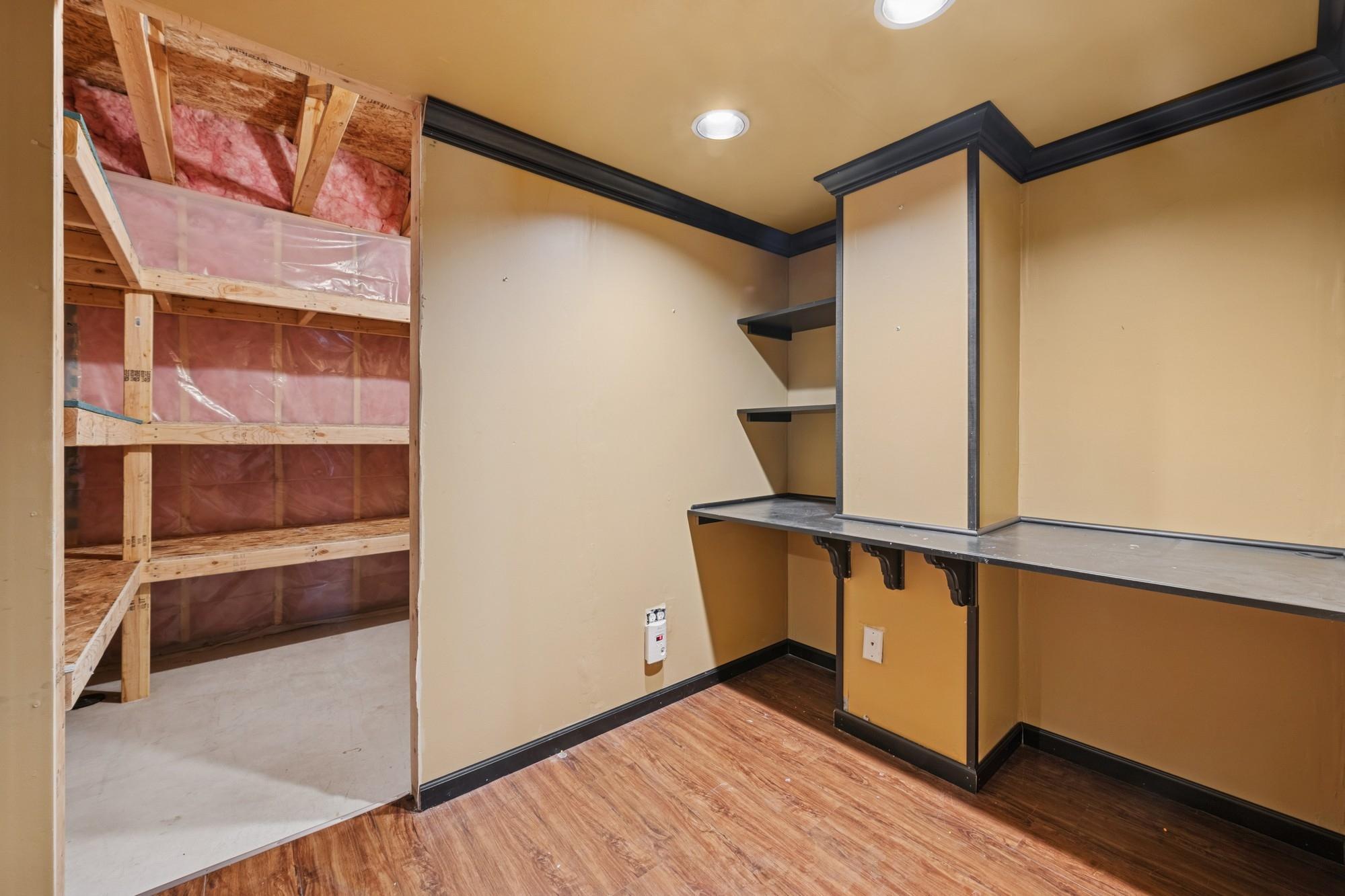 Storage room and office space