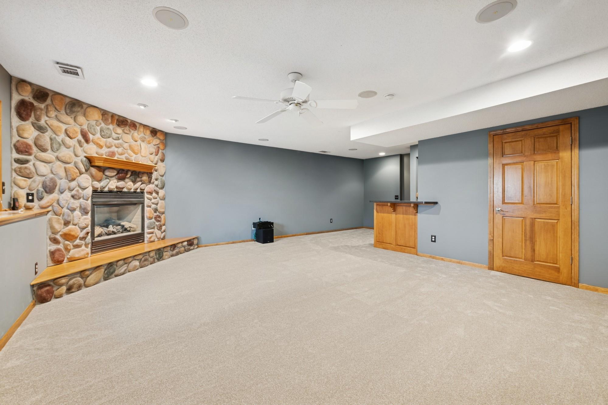 Spacious Family Room with fireplace