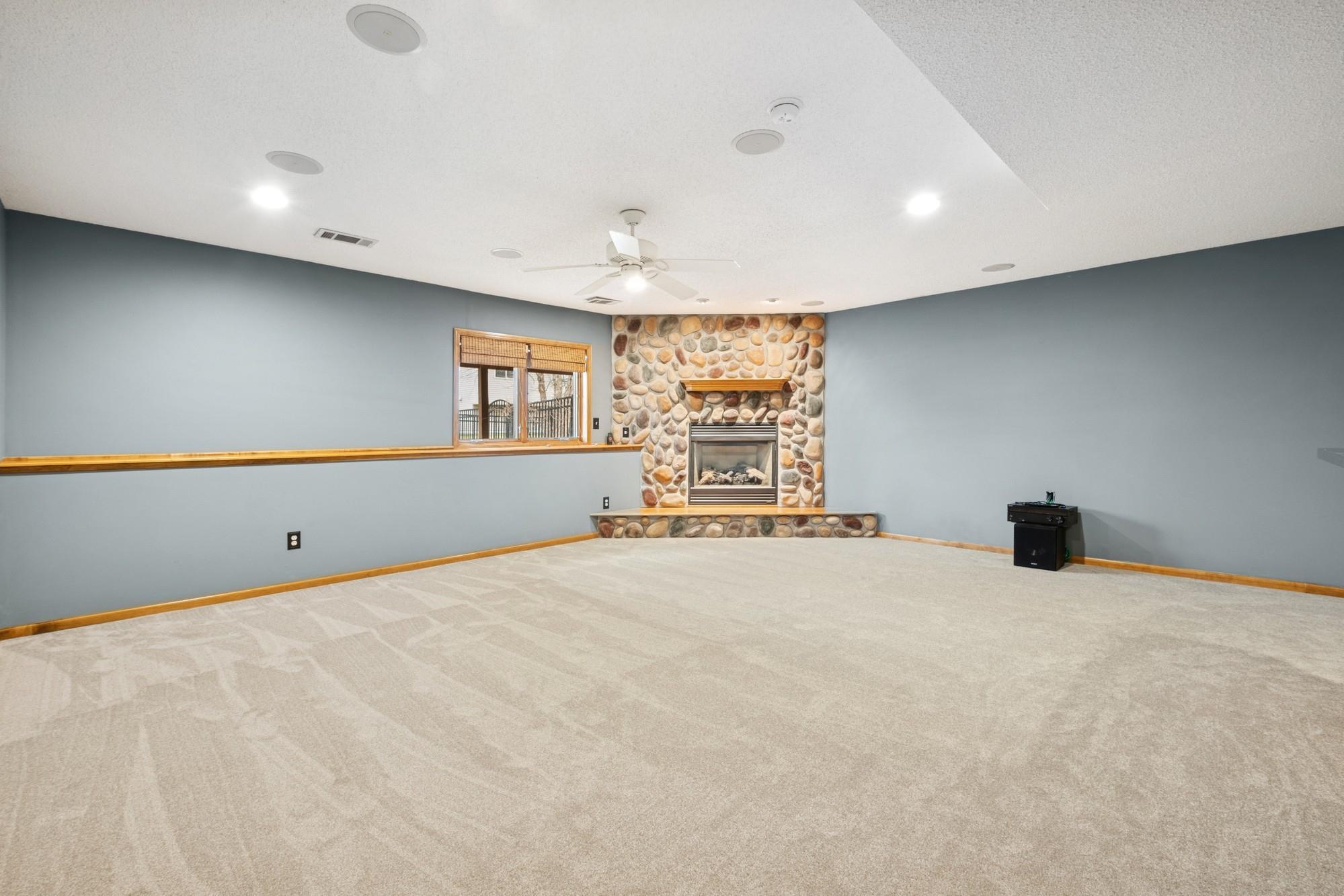 Spacious Family Room with fireplace