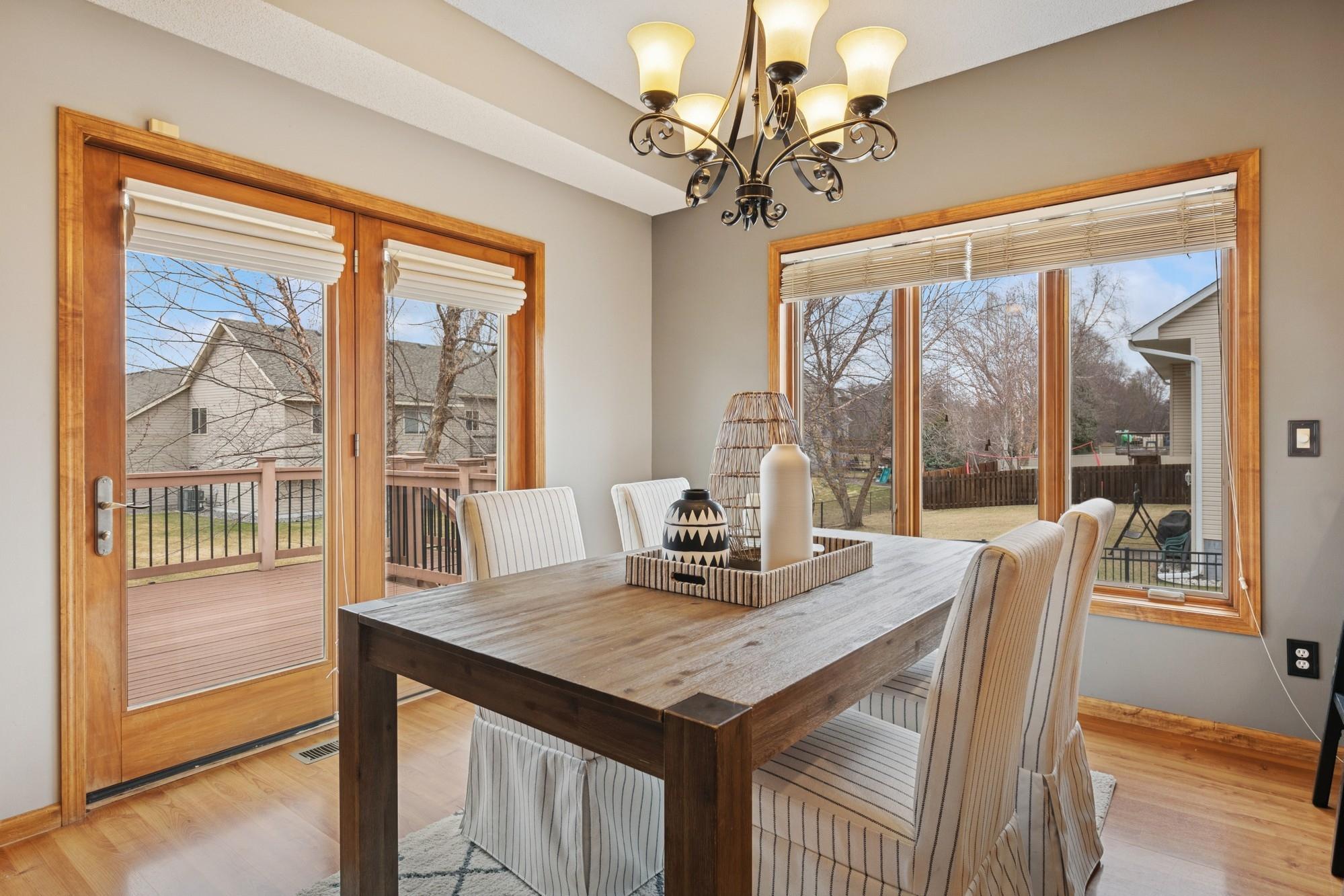 Light filled dining room