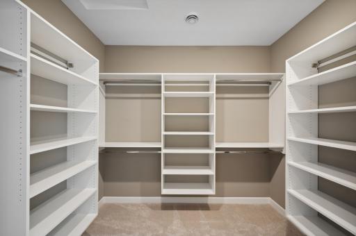 Primary Closet - The Waterford - *Photo from a previously compelted Waterford - selections and finishes will vary.