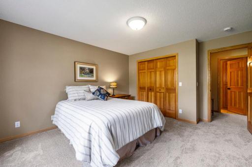 Lower level bedroom with large walk-in closet