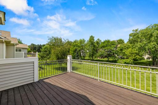 Beautiful, private deck with large back yard