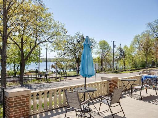 One of the many beautiful views of Lake Harriet from the front patio.