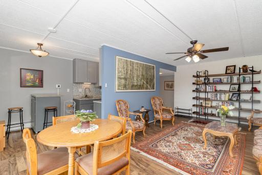 Choice of eat-in kitchen or informal living room/dining room