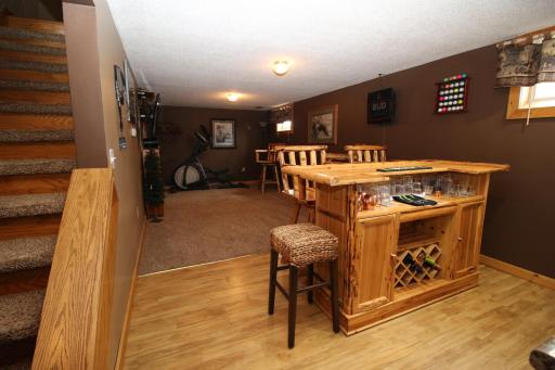 Lower level family room and wet bar area.