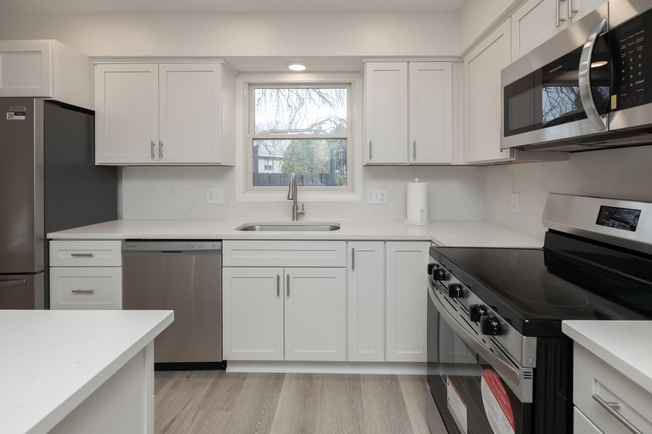 All new Fridgidaire stainless appliances