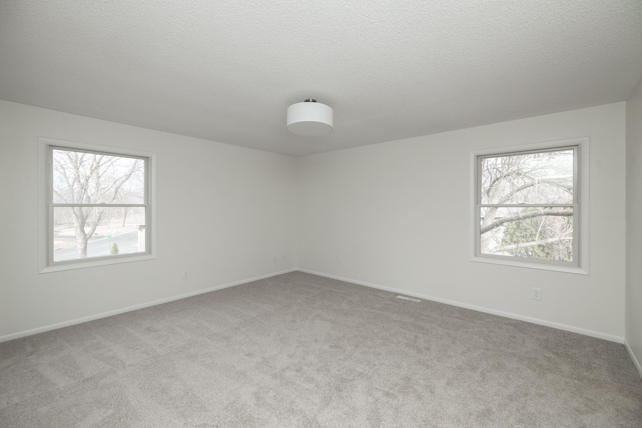 New carpet, lighting and fresh paint
