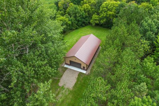 This 30 x 60' shed was constructed in 2023. Landscaped all around it.
