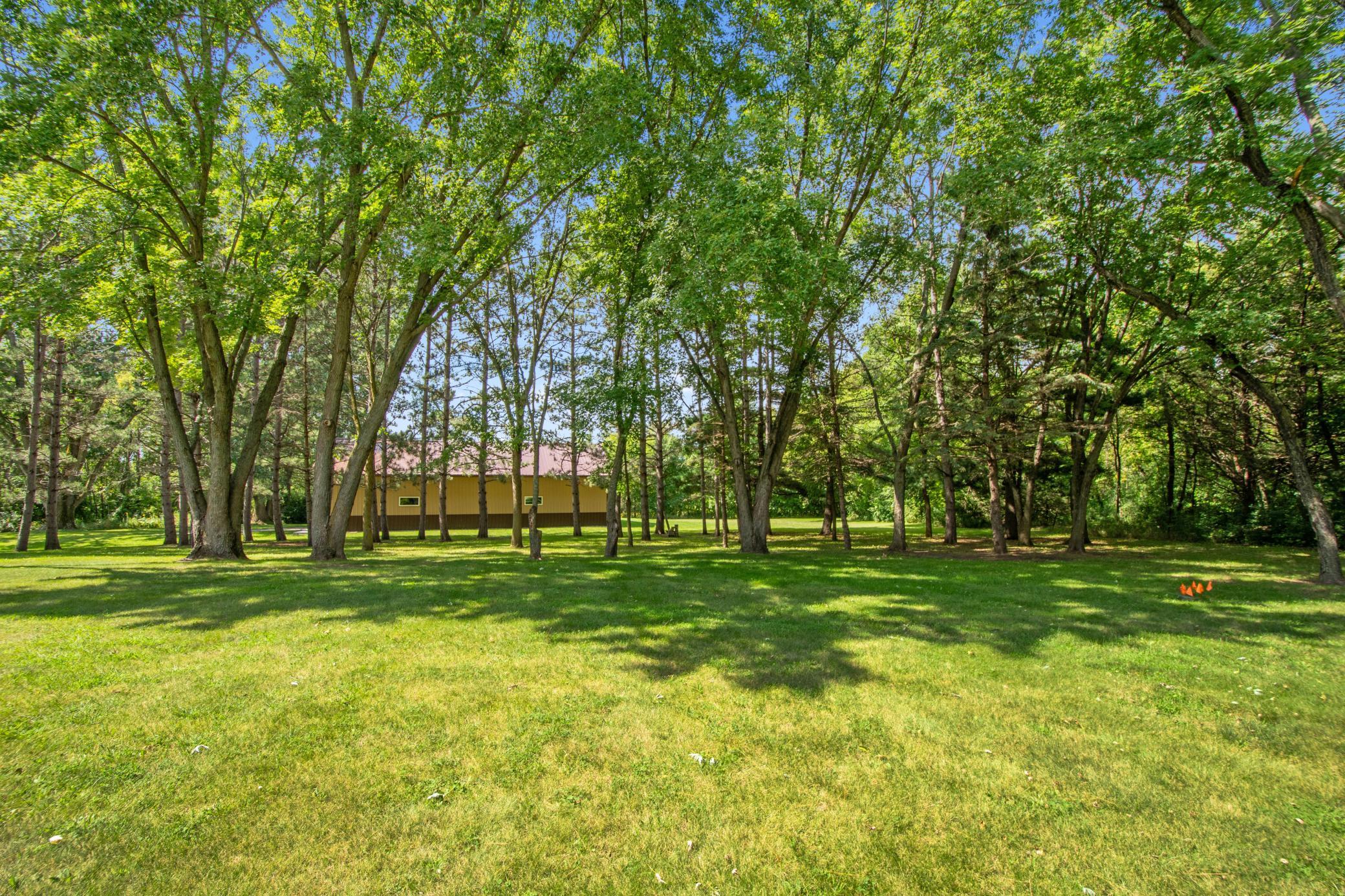 The lot is nicely wooded