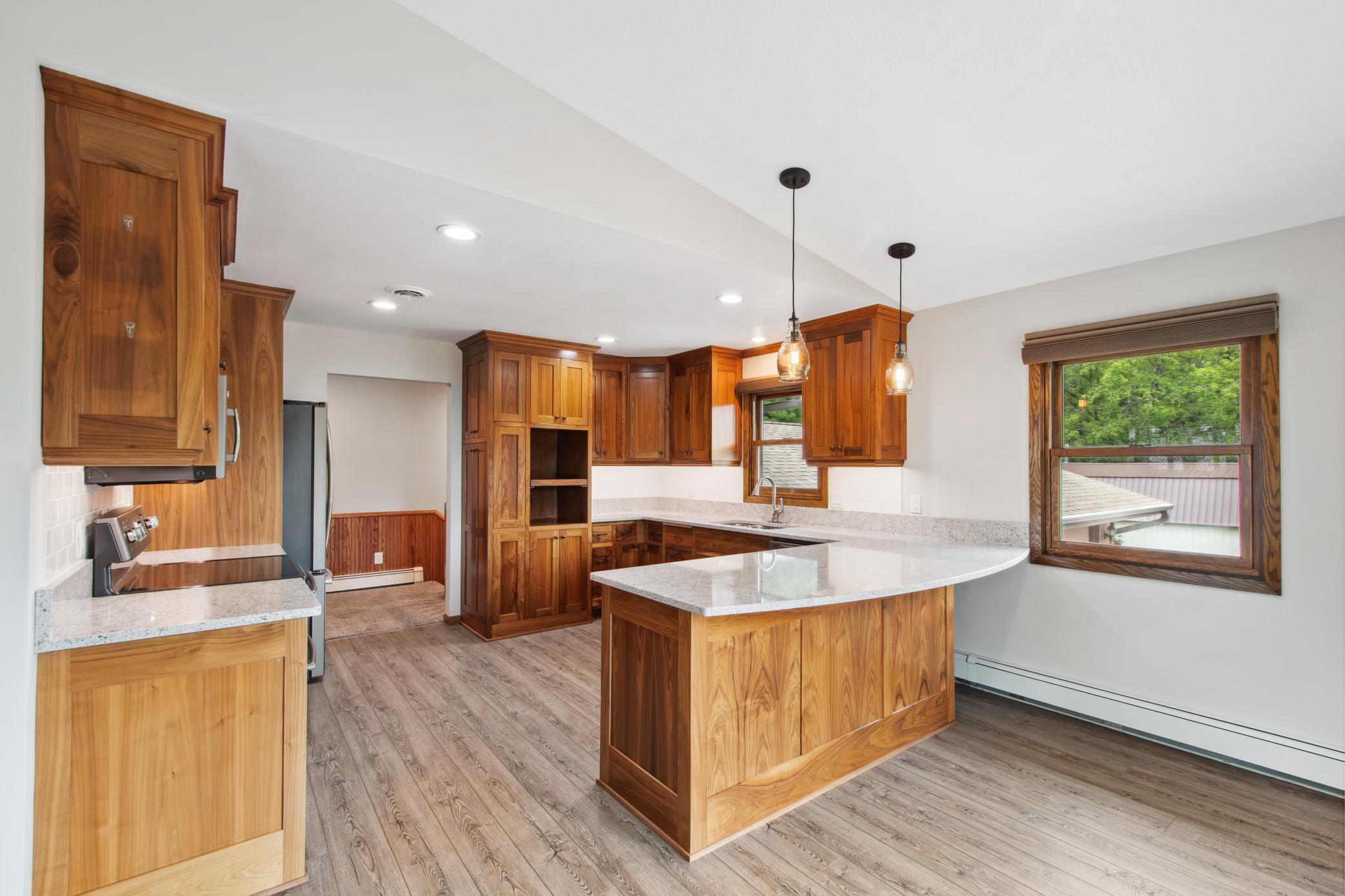 Luxury vinyl flooring in the main level kitchen 2017.