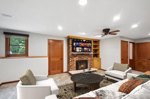 Cozy and casual lower level living area.