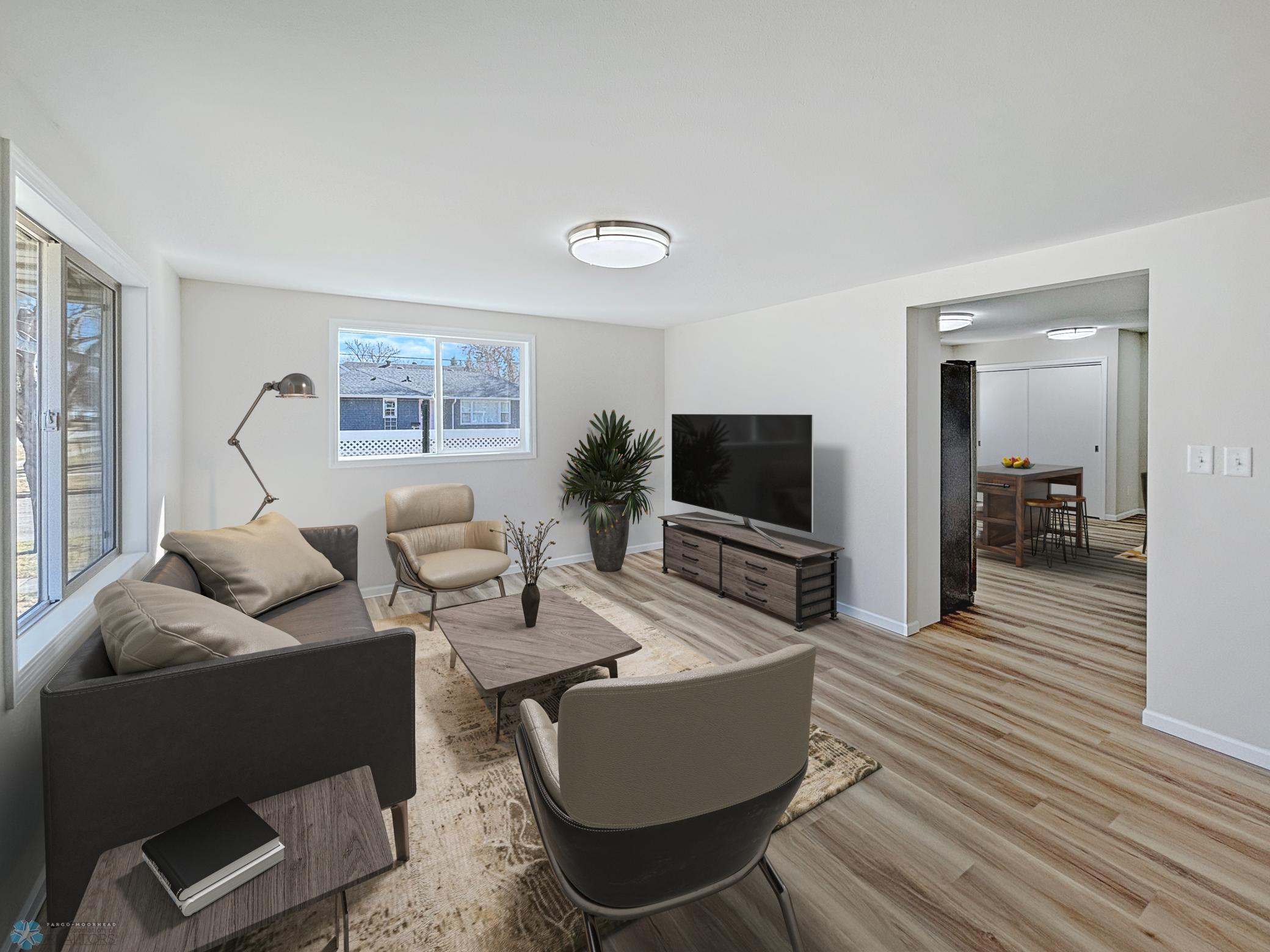 Virtually Staged Living Room