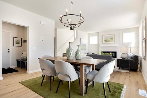 Dining room has room to expand when entertaining large groups!