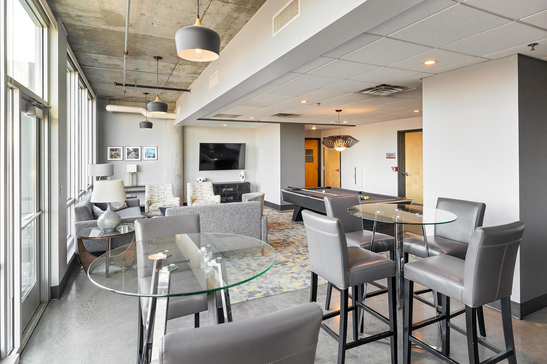 Community room on the 10th floor.