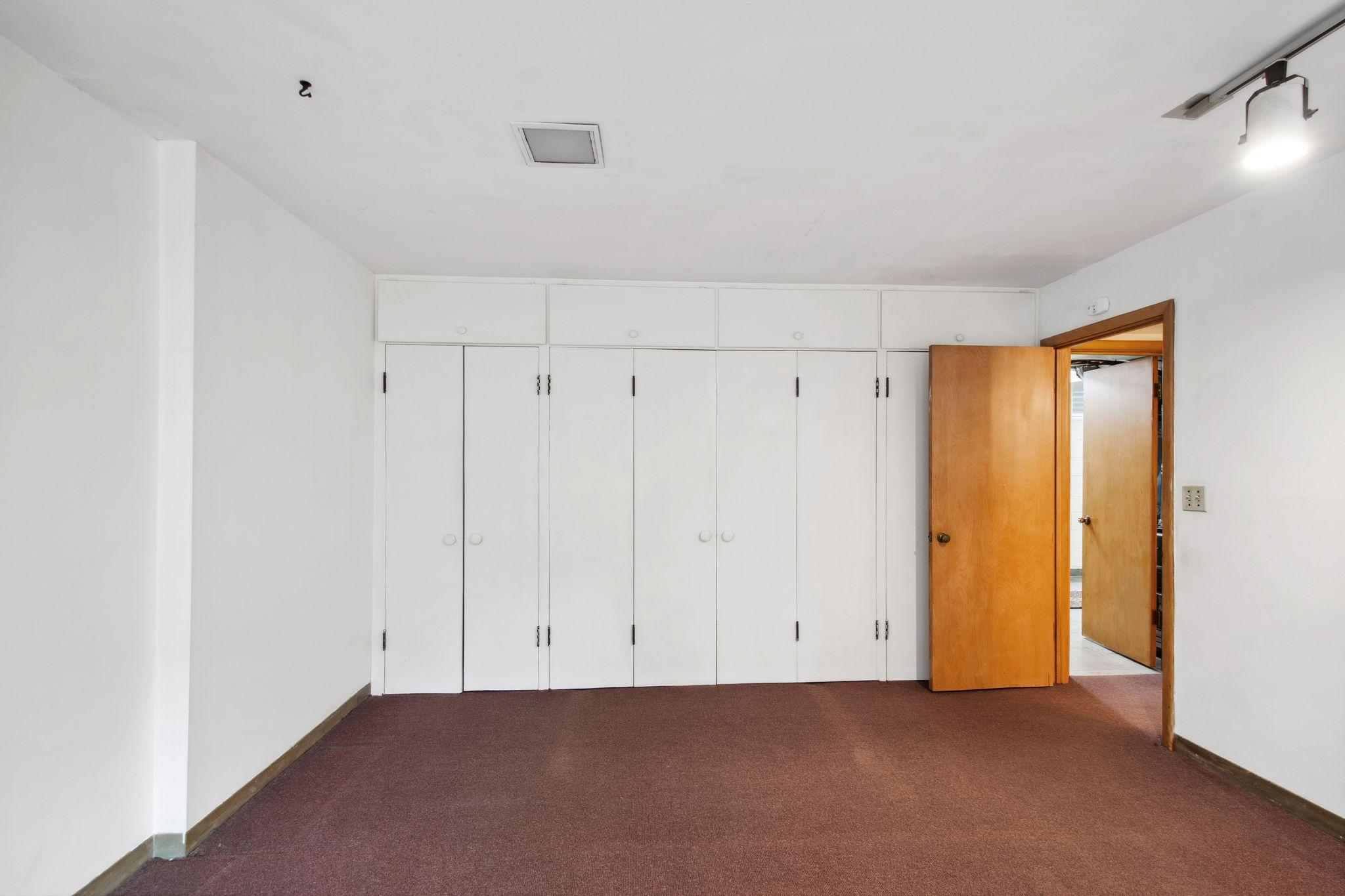 Built-in closets on the 1st floor