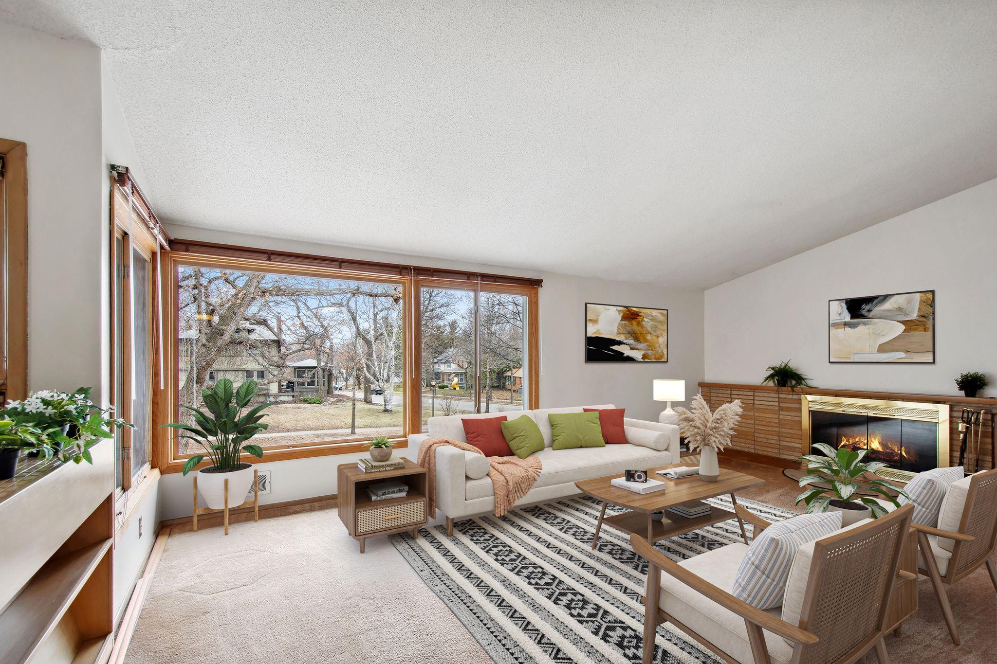 Virtually Staged living room