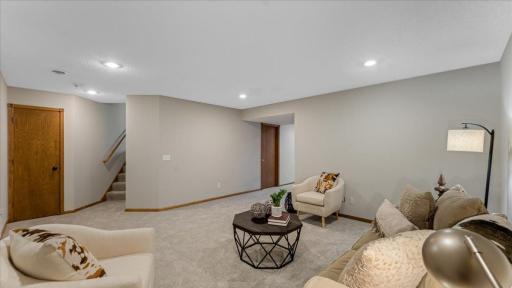 Recessed lighting, new carpet, fresh coat of paint