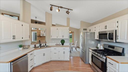 Spacious kitchen allows for ample countertop space
