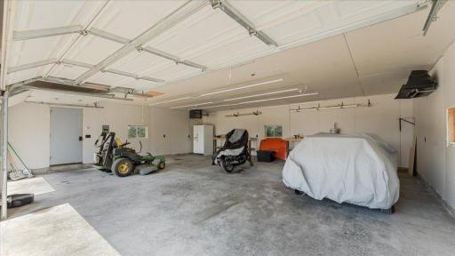 Fully finished/insulated & HEATED garage with space for all your tools, toys, or hobbies