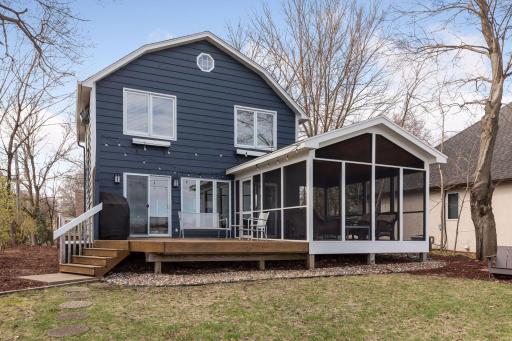 Backside of the home that faces the lake.