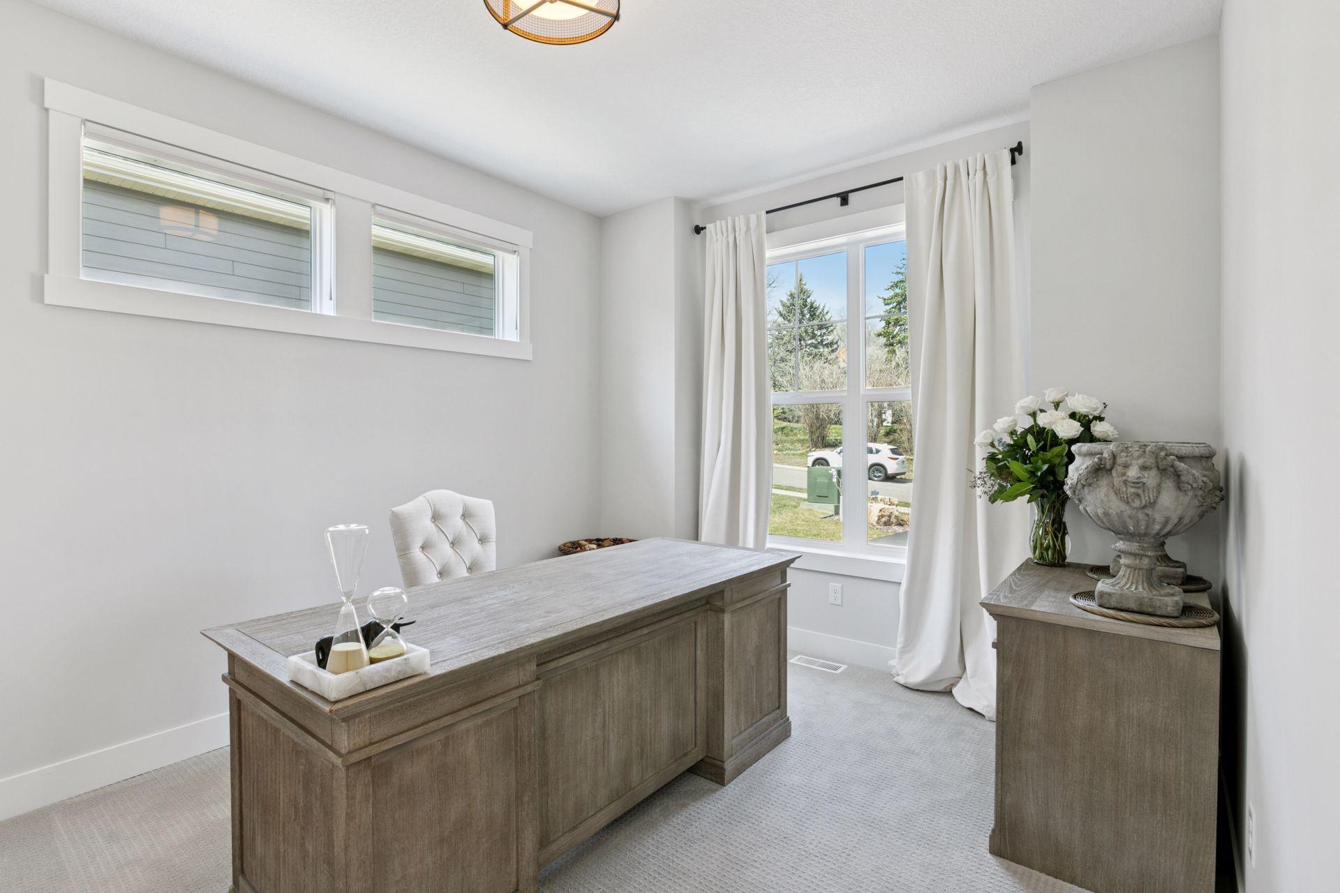 Sunlit front office—perfect for working or relaxing in natural light.