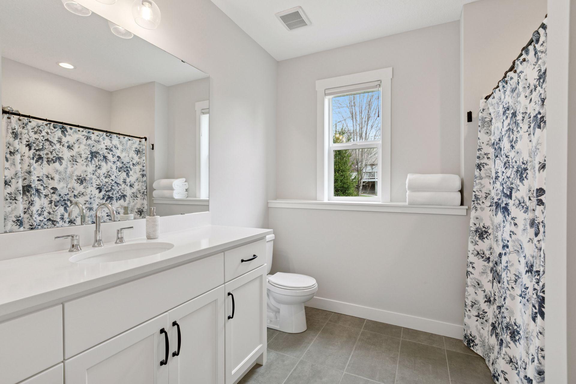 Lower-level bathroom