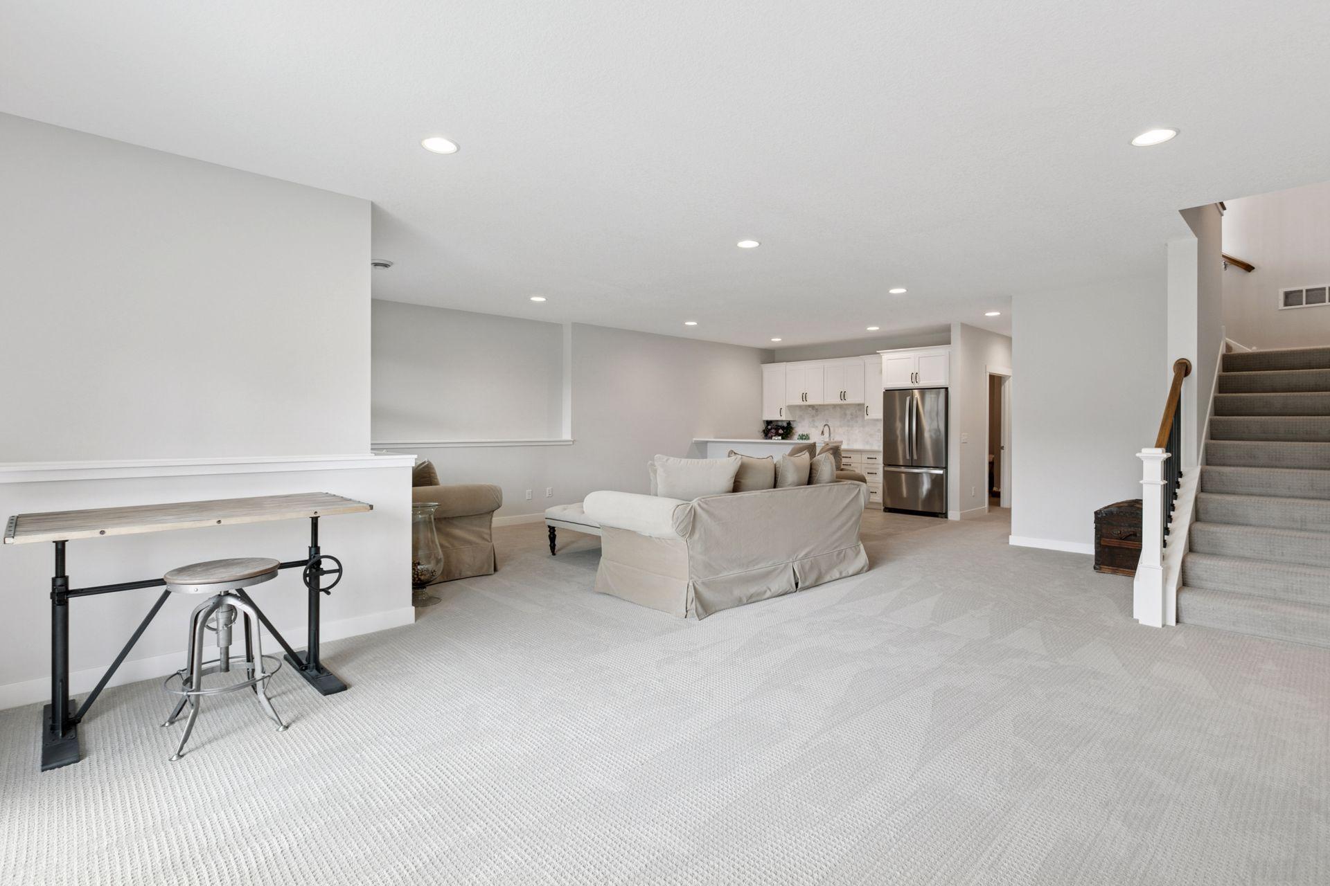Virtually untouched and move-in ready, the generous family room offers a variety of flexible living options.