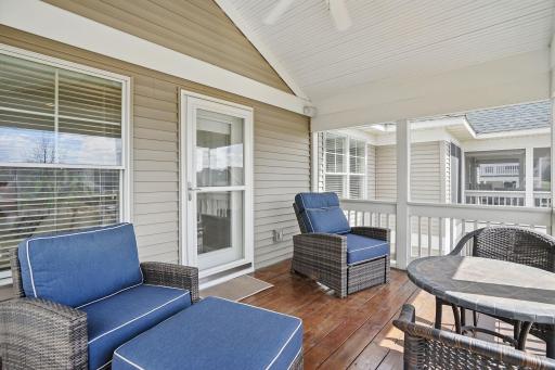 This vaulted screened porch offers a peaceful retreat with plenty of space to relax, dine, or unwind while overlooking the beautifully maintained yardâbug-free and private.