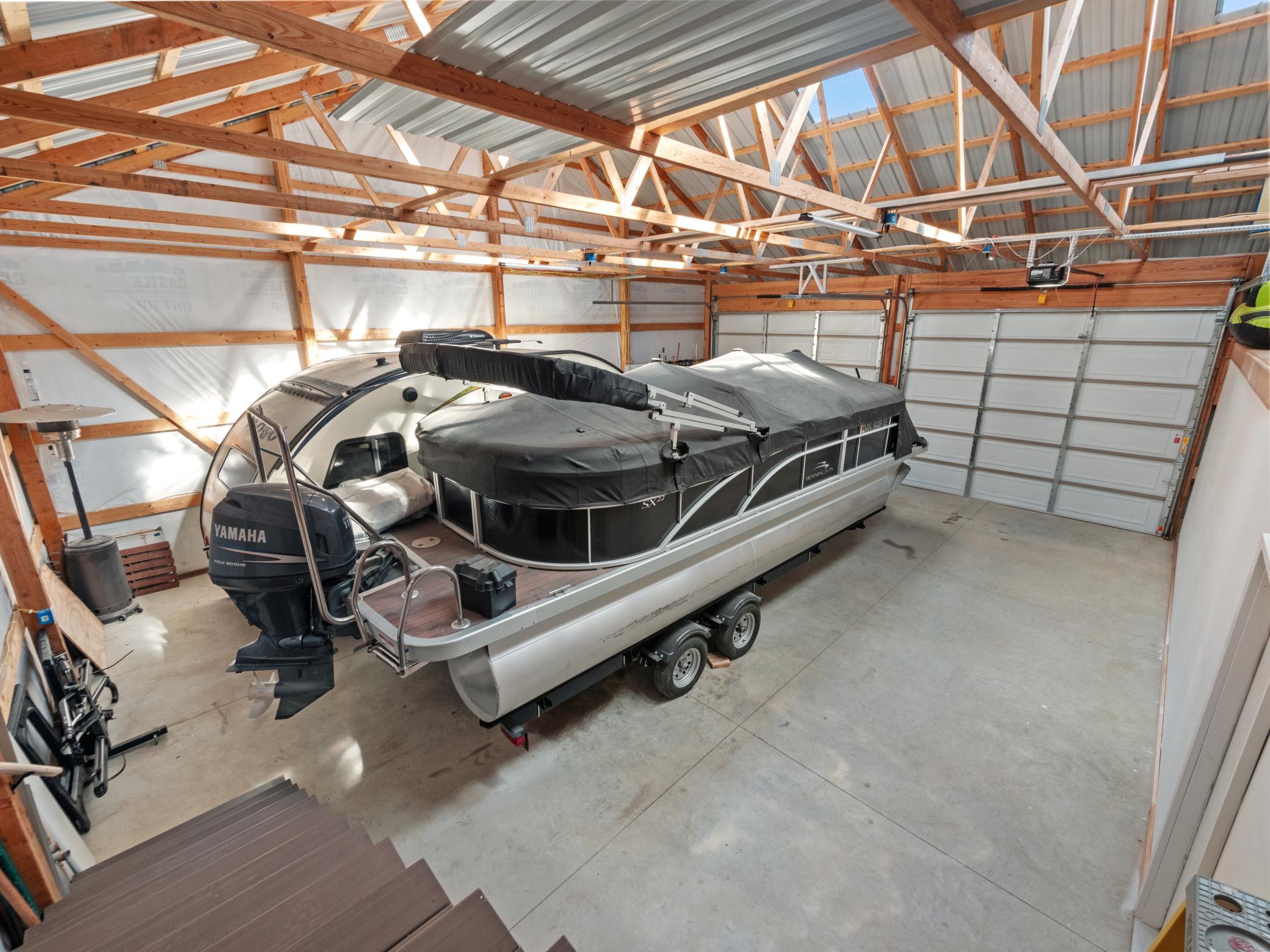 The spacious shed was built in 2020.